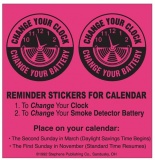Calendar Reminder Stickers - Change Your Clock/Battery (Stock)